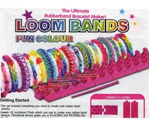 Набор со станком для плетения украшений из резинок Loom Bands