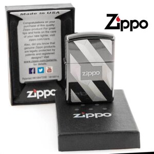 Зажигалка бензиновая ZIPPO (3D зебра на серебре)