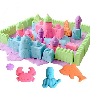 Набор для лепки с кинетическим светящимся песком и формочками "Kinetic sand" (Животные)