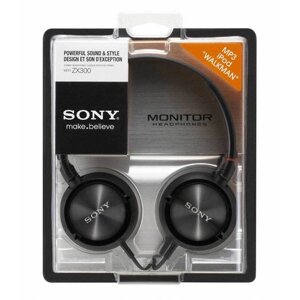 Стереонаушники мониторные SONY MDR-ZX300 (Белый)