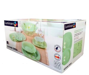 Столовый сервиз Luminarc Sofiane Green на 12 персон [69 предметов]