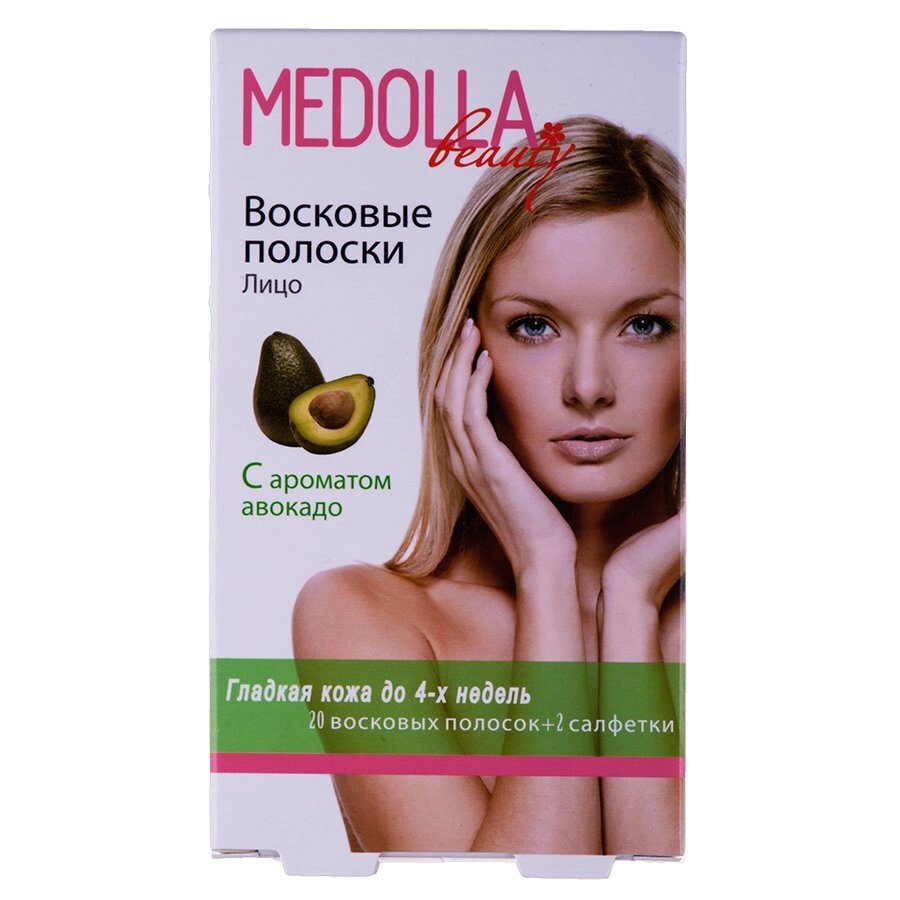 Восковые полоски для депиляции Medolla с ароматом авокадо (Руки, ноги) - характеристики