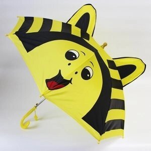 Зонт-трость детский 3D со свистком и ушками (Жёлтая пчёлка&quot; - доставка