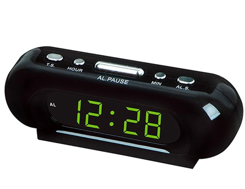 Часы электронные сетевые с будильником LED ALARM CLOCK VST-716 (Зеленый) - фото