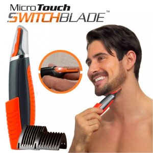 Триммер для лица и тела Micro Touch Switchblade 2 в 1 с комплектом насадок