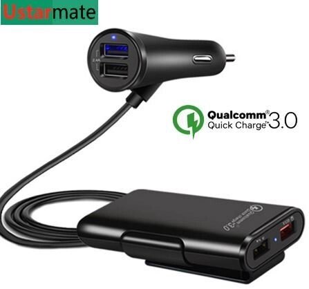 Зарядное устройство Quick Charge 3.0 для передних и задних пассажиров автомобиля [4 USB порта] - характеристики