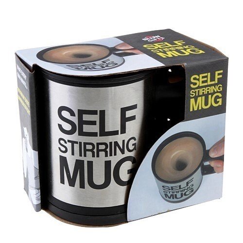 Кружка-мешалка автоматическая «Self Stirring Mug» с крышкой (Черный) - фото
