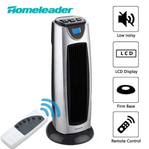 Тепловентилятор колонный с керамическим нагревателем и пультом ДУ Homeleader Tower Heater {1.5kW, дисплей, таймер,