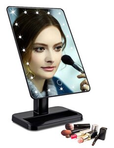 Зеркало косметическое для макияжа с LED подсветкой Magic Makeup Mirror (Черный)