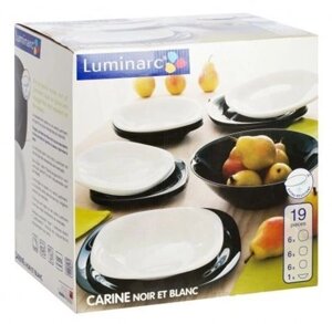 Столовый сервиз Luminarc Carine Black & White (19 предметов)