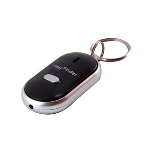 Брелок для поиска ключей Key Finder реагирующий на свист (Черный)