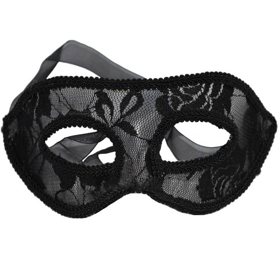 Ажурная карнавальная маска «Мистеро»Черный) - розница