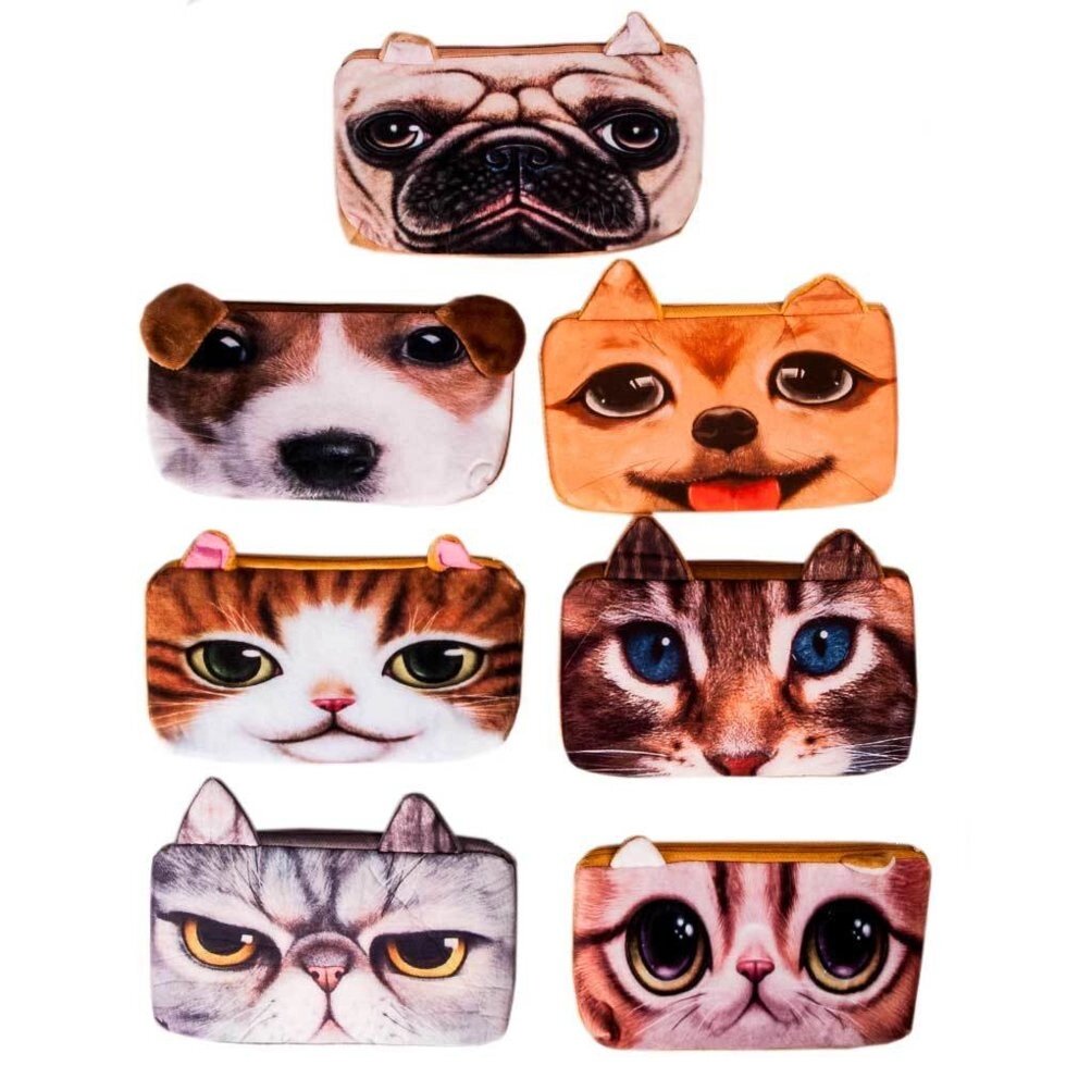Пенал-косметичка в виде кошки и собаки (05) - интернет магазин