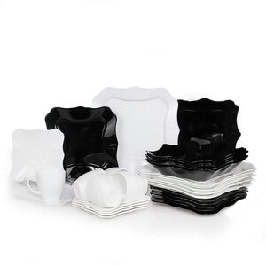 Cервиз столовый Luminarc Authentic White / Silver Black / Black and White (Authentic Silver Black (19 предметов))