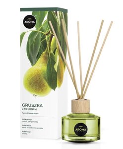 Парфюм для дома с ротанговыми палочками AROMA HOME (Груша и Дыня)