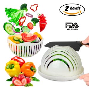 Салатница-овощерезка 2 в 1 Salad Cutter Bowl