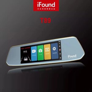 Зеркало-видеорегистратор с камерой заднего хода iFound V20 для автомобиля {7″, TouchScreen, FullHD}