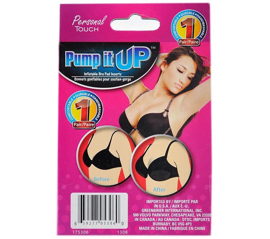 Накладки для коррекции груди надувные Pump it UP - характеристики
