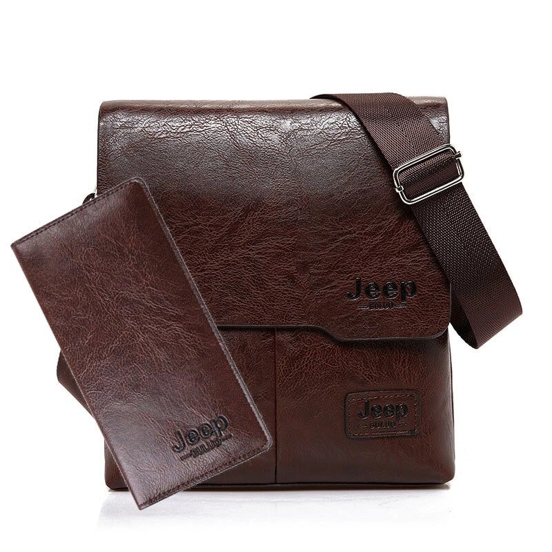 Набор мужской сумка + портмоне Jeep Buluo (Черный) - выбрать