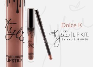 Жидкая матовая помада + карандаш KYLIE Lip Kit от Кайли Дженнер (Dolce K)