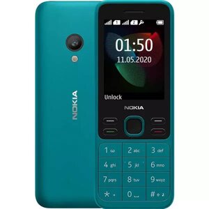 Телефон сотовый NOKIA 150 Dual Sim {microSD, цветной экран, Bluetooth, FM-радио, фонарик} (Бирюзовый)