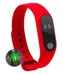 Фитнес-браслет с пульсометром Mi Band-2 (Красный)