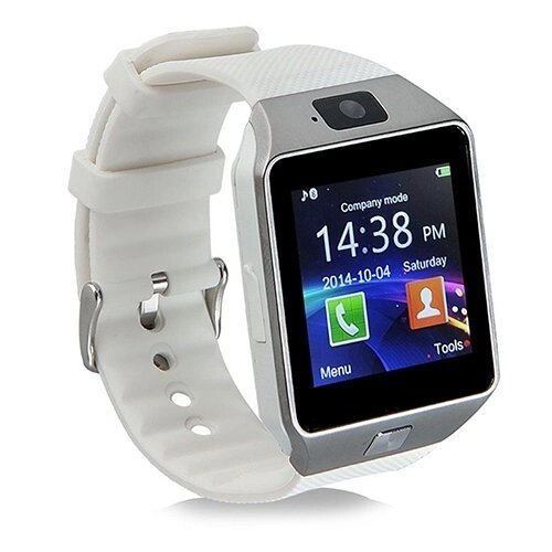 Умные часы [Smart Watch] с SIM-картой и камерой DZ09 (Серебряный с белым) - особенности