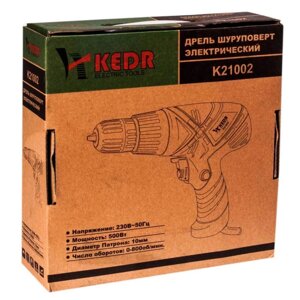 Дрель-шуруповерт электрический KEDR K21002 500Вт