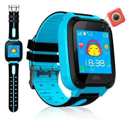 Умные детские часы-телефон с камерой, GPS-трекером и фонариком Smart Watch EDIAL KZ972L (Розовый) - интернет магазин