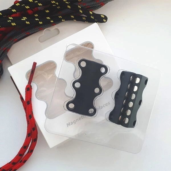 Умные магниты для шнурков Magnetic Shoelaces (Черный / Для детей) - наличие