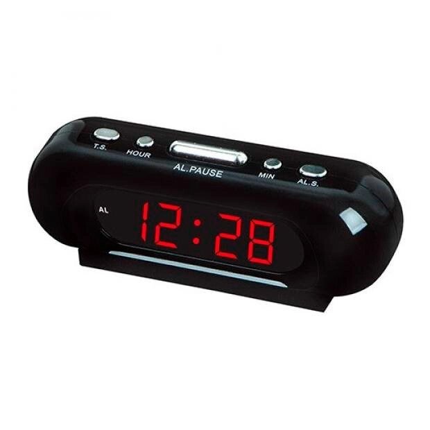 Часы электронные сетевые с будильником LED ALARM CLOCK VST-716 (Красный) - Алматы