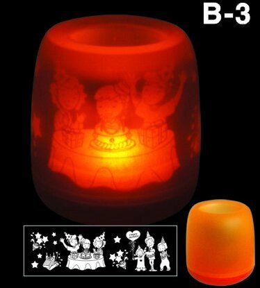 Электронная светодиодная свеча «Задуй меня» с датчиками дистанционного включения (B3 С днем рождения) - распродажа