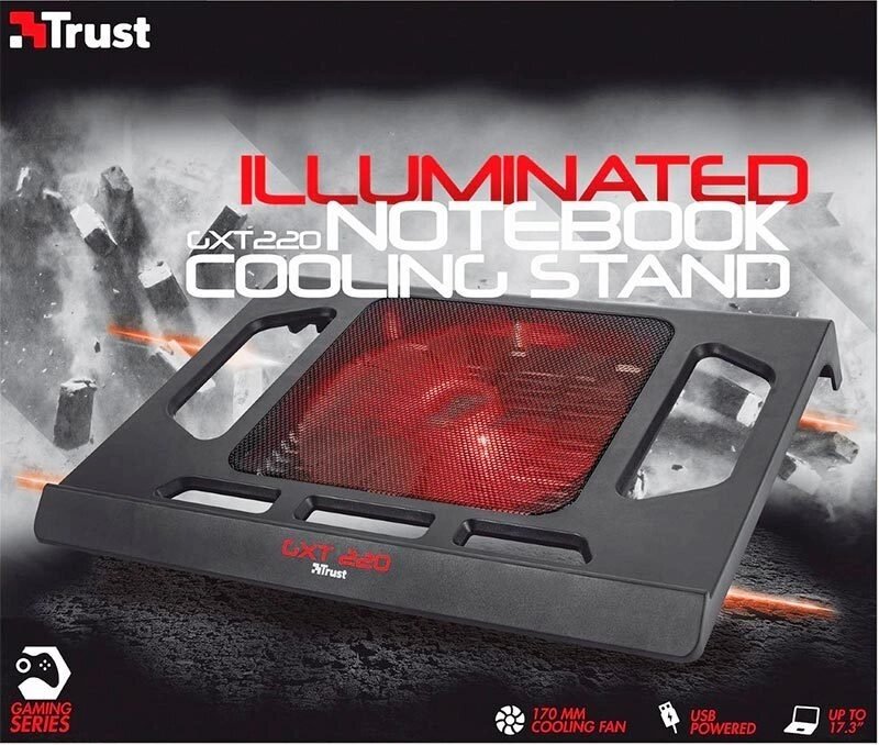 Подставка для ноутбука охлаждающая Trust GXT 220 Notebook Cooling Stand от компании Интернет-магазин Starshop. kz - фото 1