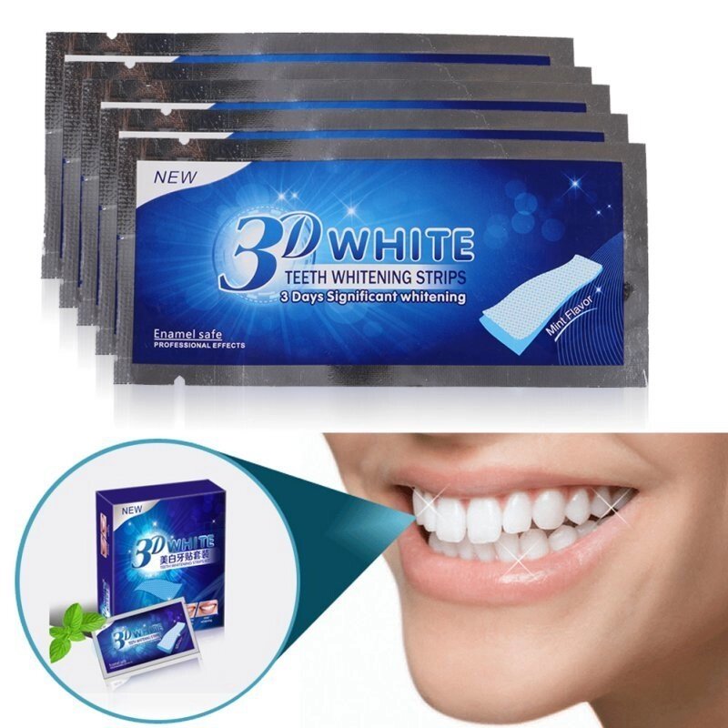 Полоски для отбеливания зубов 3D WHITE Teeth Whitening Strips [14 блистеров по 2 полоски] от компании Интернет-магазин Starshop. kz - фото 1