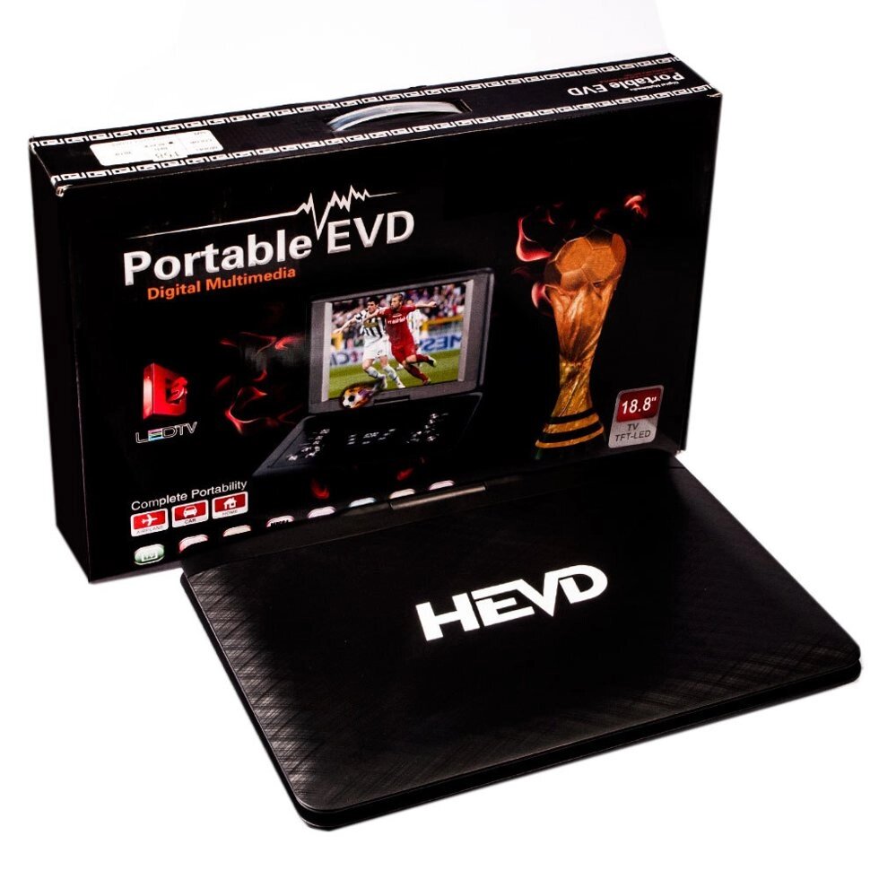 Портативный DVD плеер Portable EVD со встроенным телевизором (18.8) от компании Интернет-магазин Starshop. kz - фото 1