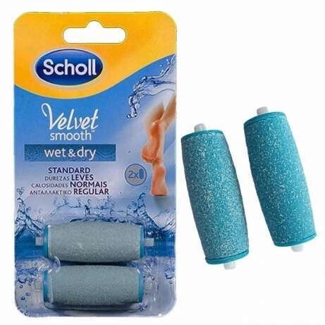 Роликовые насадки для пилки Scholl Velvet Smooth Wet&Dry [2 шт] от компании Интернет-магазин Starshop. kz - фото 1