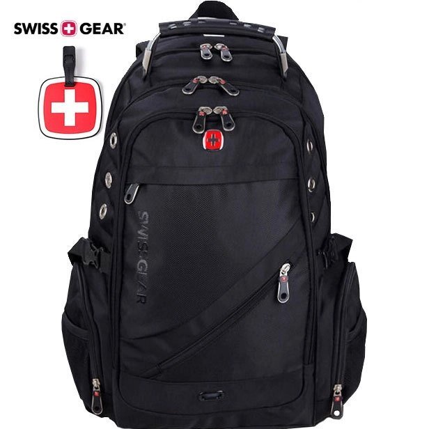 Рюкзак Swissgear 8810 с отделением для ноутбука до 17" и чехлом от дождя (Черный) от компании Интернет-магазин Starshop. kz - фото 1