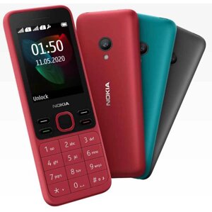 Телефон сотовый NOKIA 150 Dual Sim {microSD, цветной экран, Bluetooth, FM-радио, фонарик}Красный)