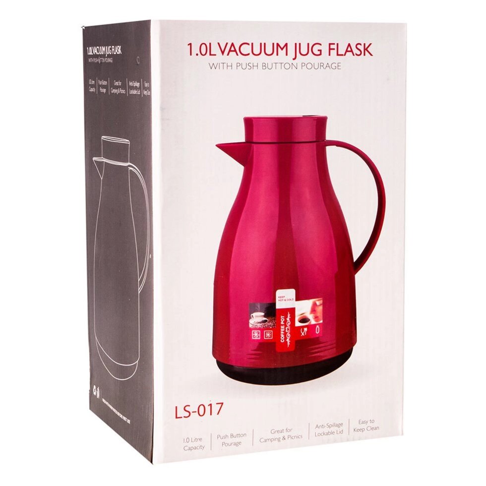 Термос вакуумный с дозатором VACUUM JUG FLASK LS-017 (Черный) от компании Интернет-магазин Starshop. kz - фото 1