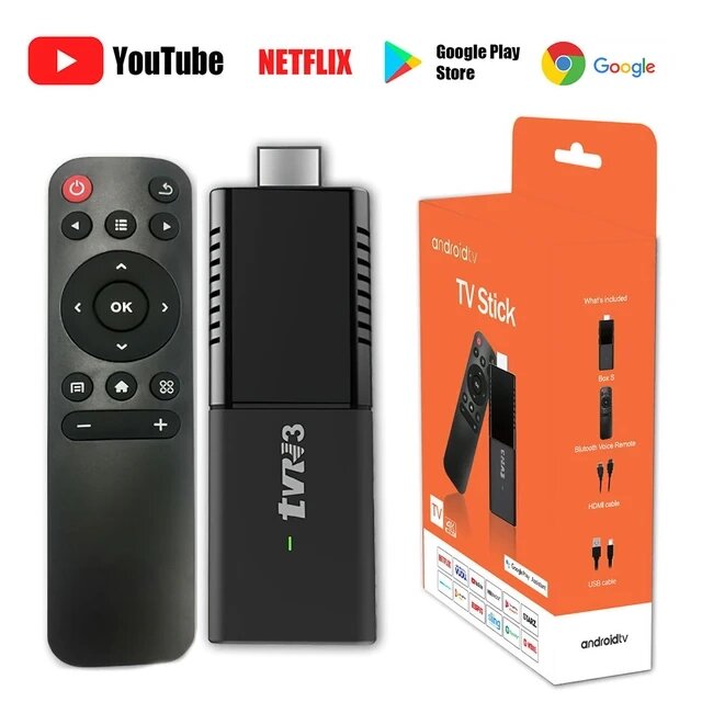 ТВ-приставка Android smartTV Stick TVR3 (2/16 GB) от компании Интернет-магазин Starshop. kz - фото 1