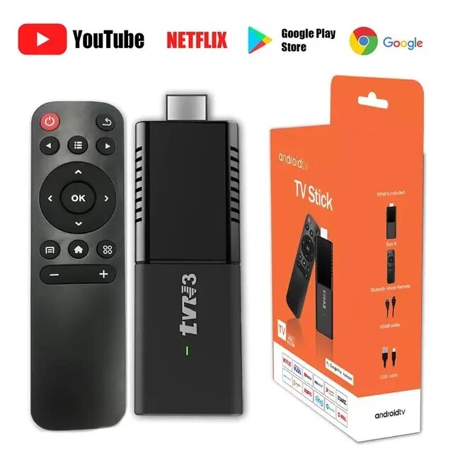 ТВ-приставка Android smartTV Stick TVR3 (4/32 GB) от компании Интернет-магазин Starshop. kz - фото 1