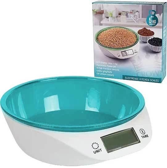 Весы-чаша кухонные электронные Delicious Kitchen Scales (Голубой) от компании Интернет-магазин Starshop. kz - фото 1