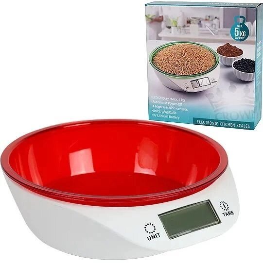 Весы-чаша кухонные электронные Delicious Kitchen Scales (Красный) от компании Интернет-магазин Starshop. kz - фото 1