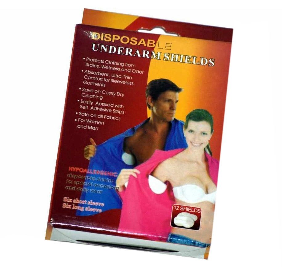 Вкладыши для защиты одежды от пота Disposable Underarm Shields [12 шт.] от компании Интернет-магазин Starshop. kz - фото 1