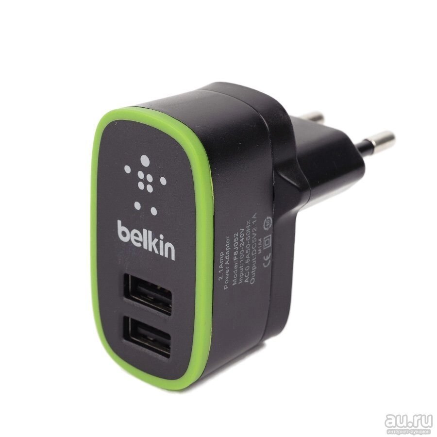 Зарядное устройство сетевое Belkin 2хUSB Home Charger (Черный) от компании Интернет-магазин Starshop. kz - фото 1