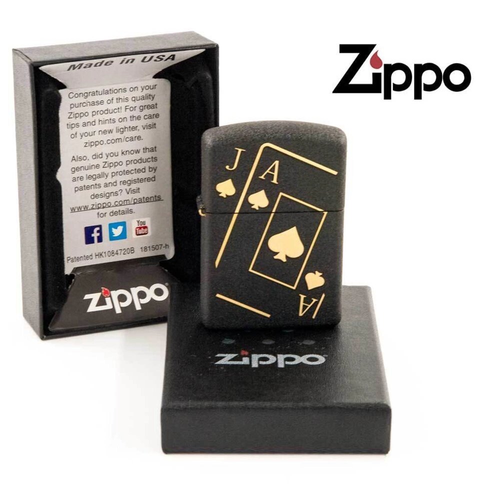 Зажигалка бензиновая ZIPPO (Козырный туз) от компании Интернет-магазин Starshop. kz - фото 1