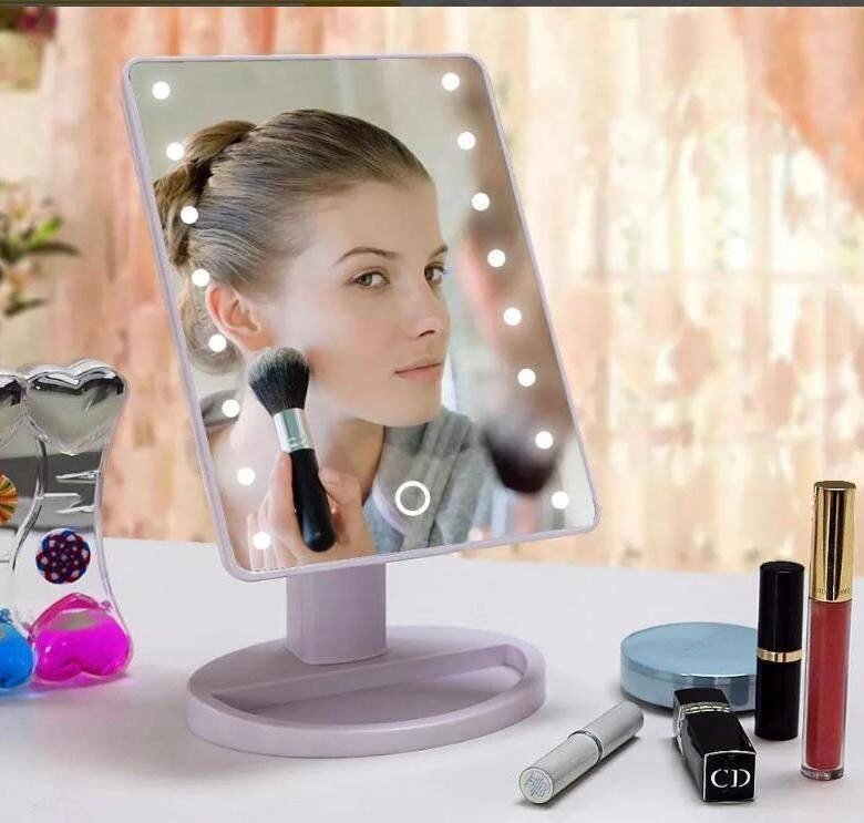 Зеркало косметическое для макияжа с LED подсветкой Magic Makeup Mirror (Белый) от компании Интернет-магазин Starshop. kz - фото 1