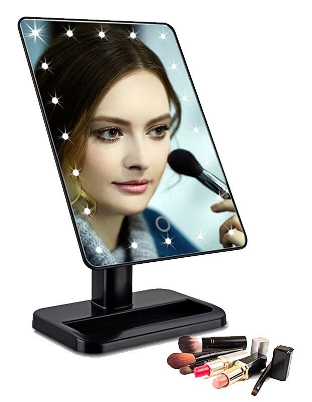 Зеркало косметическое для макияжа с LED подсветкой Magic Makeup Mirror (Черный) от компании Интернет-магазин Starshop. kz - фото 1