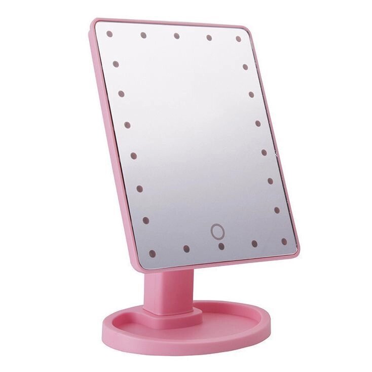 Зеркало косметическое для макияжа с LED подсветкой Magic Makeup Mirror (Розовый) от компании Интернет-магазин Starshop. kz - фото 1