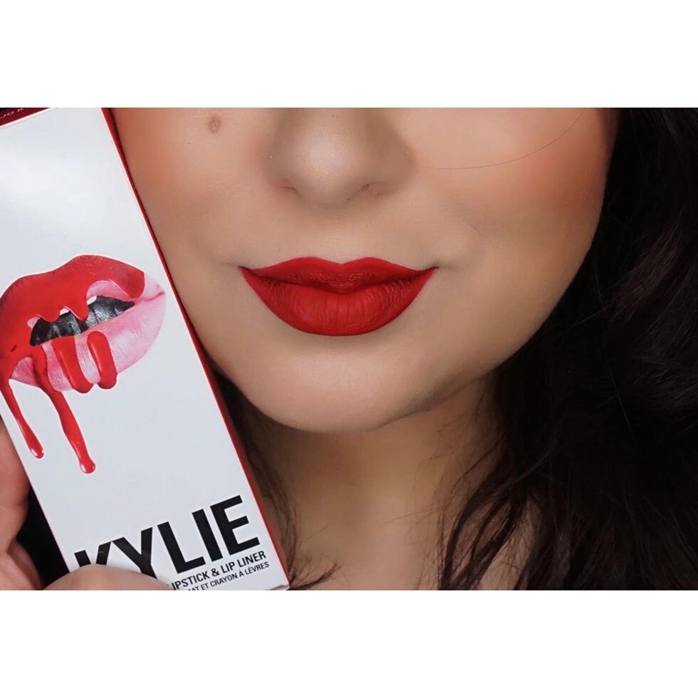 Жидкая матовая помада + карандаш KYLIE Lip Kit от Кайли Дженнер (Freedom) от компании Интернет-магазин Starshop. kz - фото 1